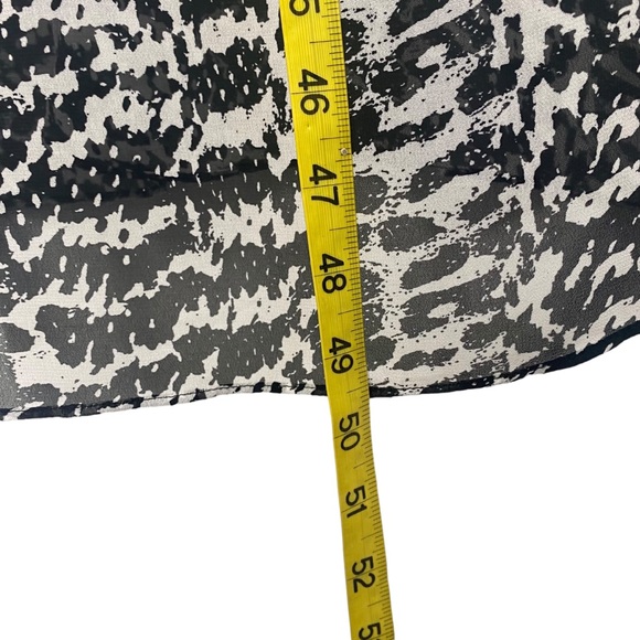 Vince Camuto Black and White Chiffon Sheer Overlay Tank Maxi Dress - Picture 8 of 10